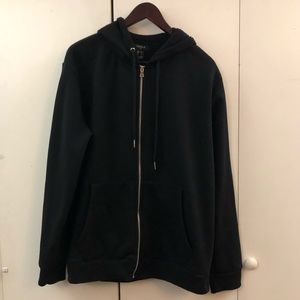 Black Zip-Up Hoodie
